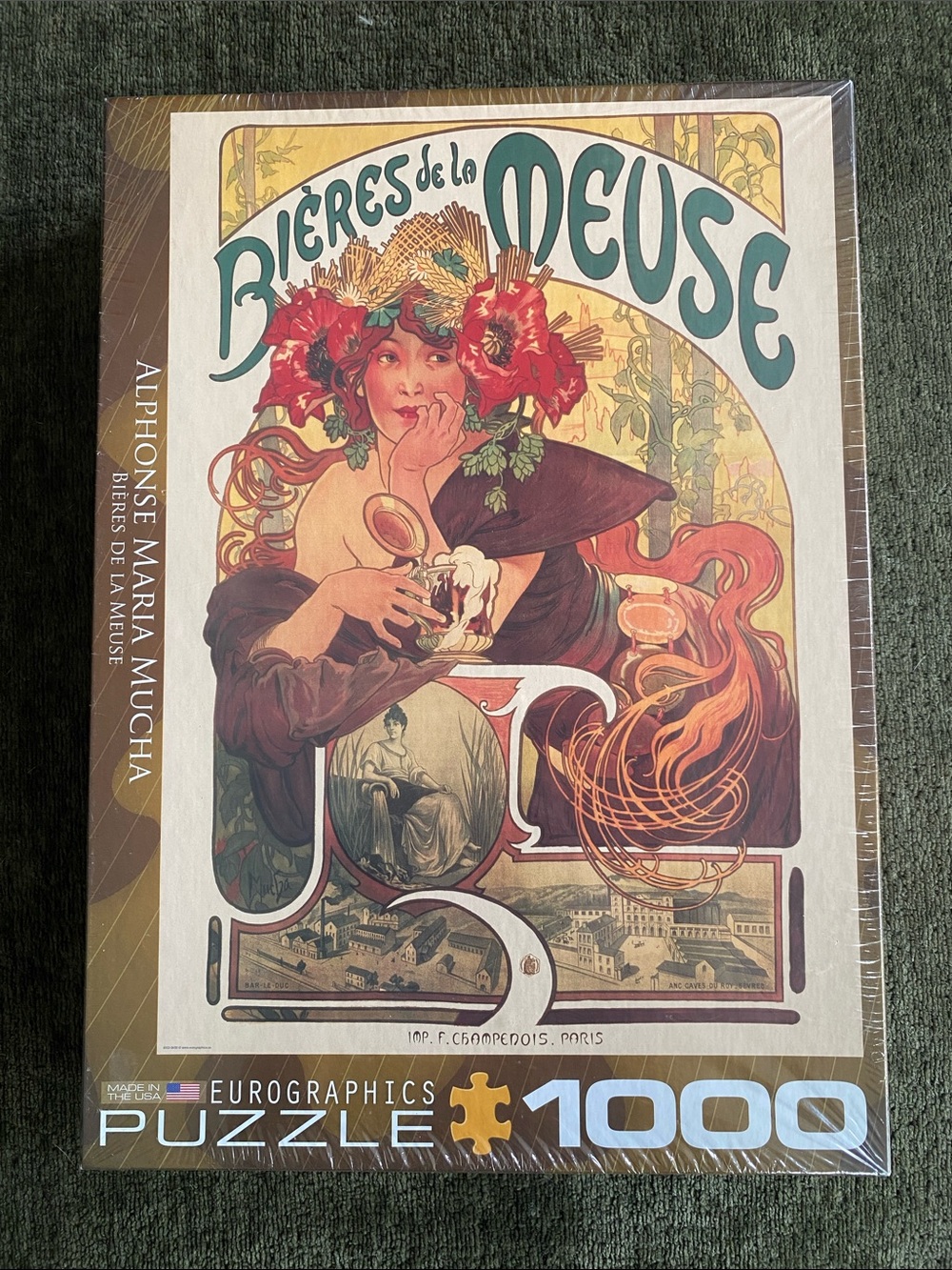 Bieres de la meuse by Alphonse Maria Mucha PUZZLE.